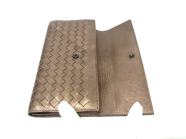 BOTTEGA VENETA ボッテガヴェネタ 長財布 イントレチャート コンチネンタルウォレット 150509 ブロンズ系 レザー ユニセックス