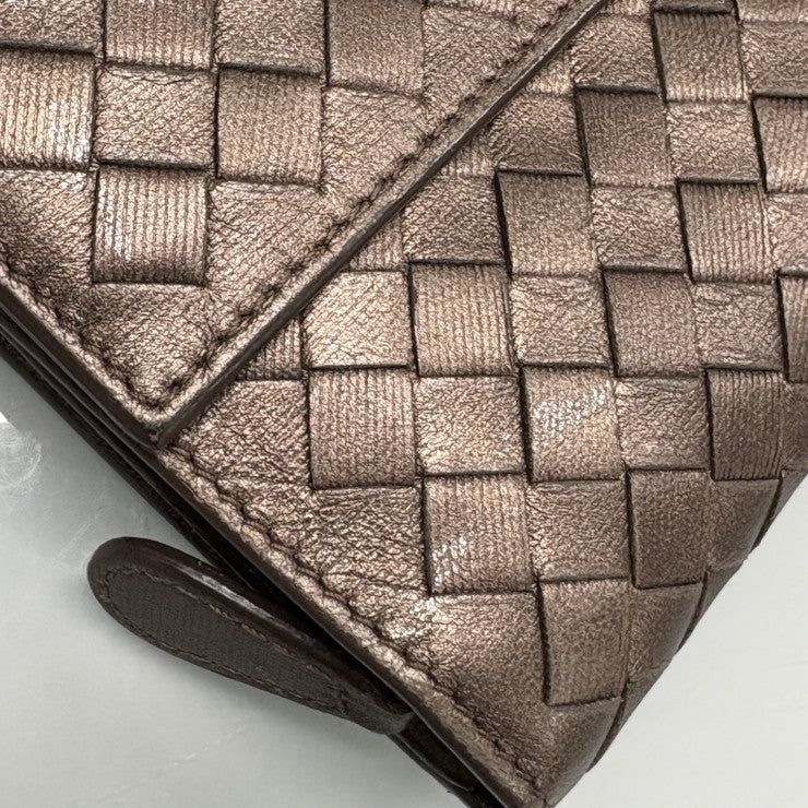 BOTTEGA VENETA ボッテガヴェネタ 長財布 イントレチャート コンチネンタルウォレット 150509 ブロンズ系 レザー ユニセックス