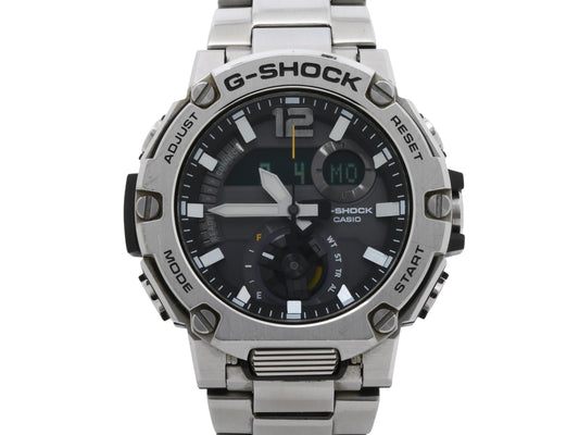 CASIO カシオ 腕時計 G-SHOCK G-STEEL GST-B300SD-1AJF シルバー ブラック文字盤 樹脂 ステンレス メンズ アナデジ ソーラー