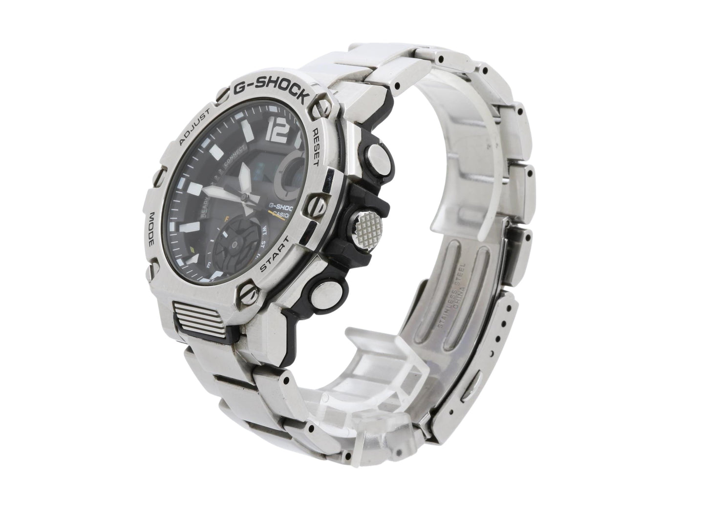 CASIO カシオ 腕時計 G-SHOCK G-STEEL GST-B300SD-1AJF シルバー ブラック文字盤 樹脂 ステンレス メンズ アナデジ ソーラー