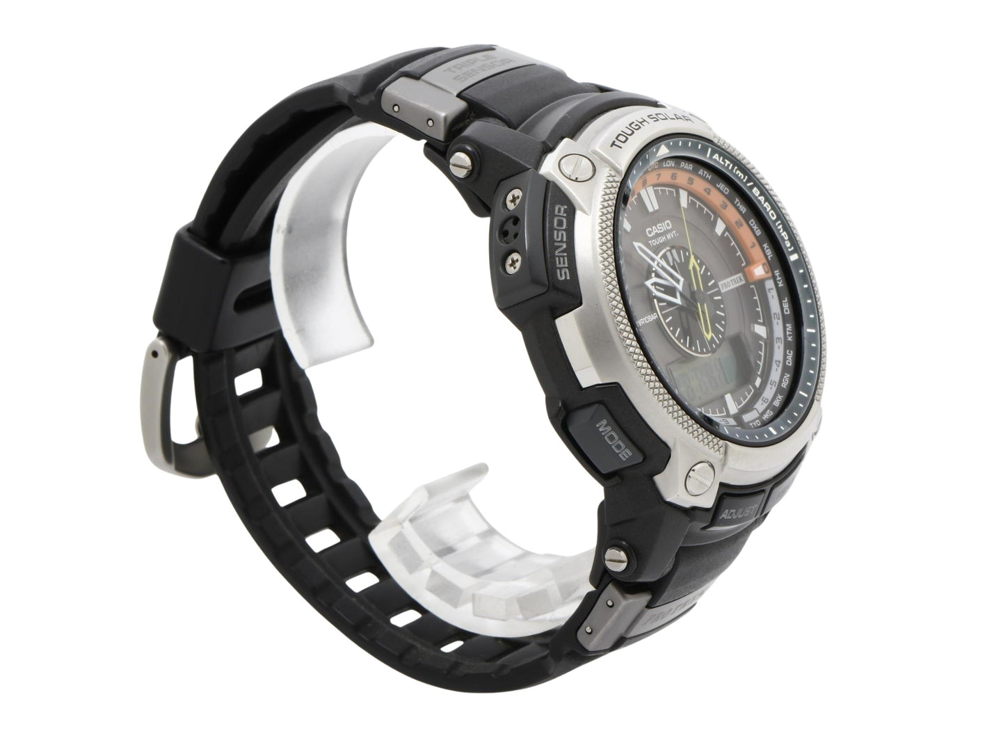 CASIO カシオ 腕時計 プロトレック PRW-5000-1ER シルバー ブラック 樹脂 ステンレス メンズ アナデジ ソーラー電波