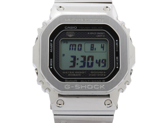 CASIO カシオ 腕時計 G-SHOCK フルメタル GMW-B5000D-1JF シルバー デジタル文字盤 ステンレス メンズ デジタル ソーラー電波 美品