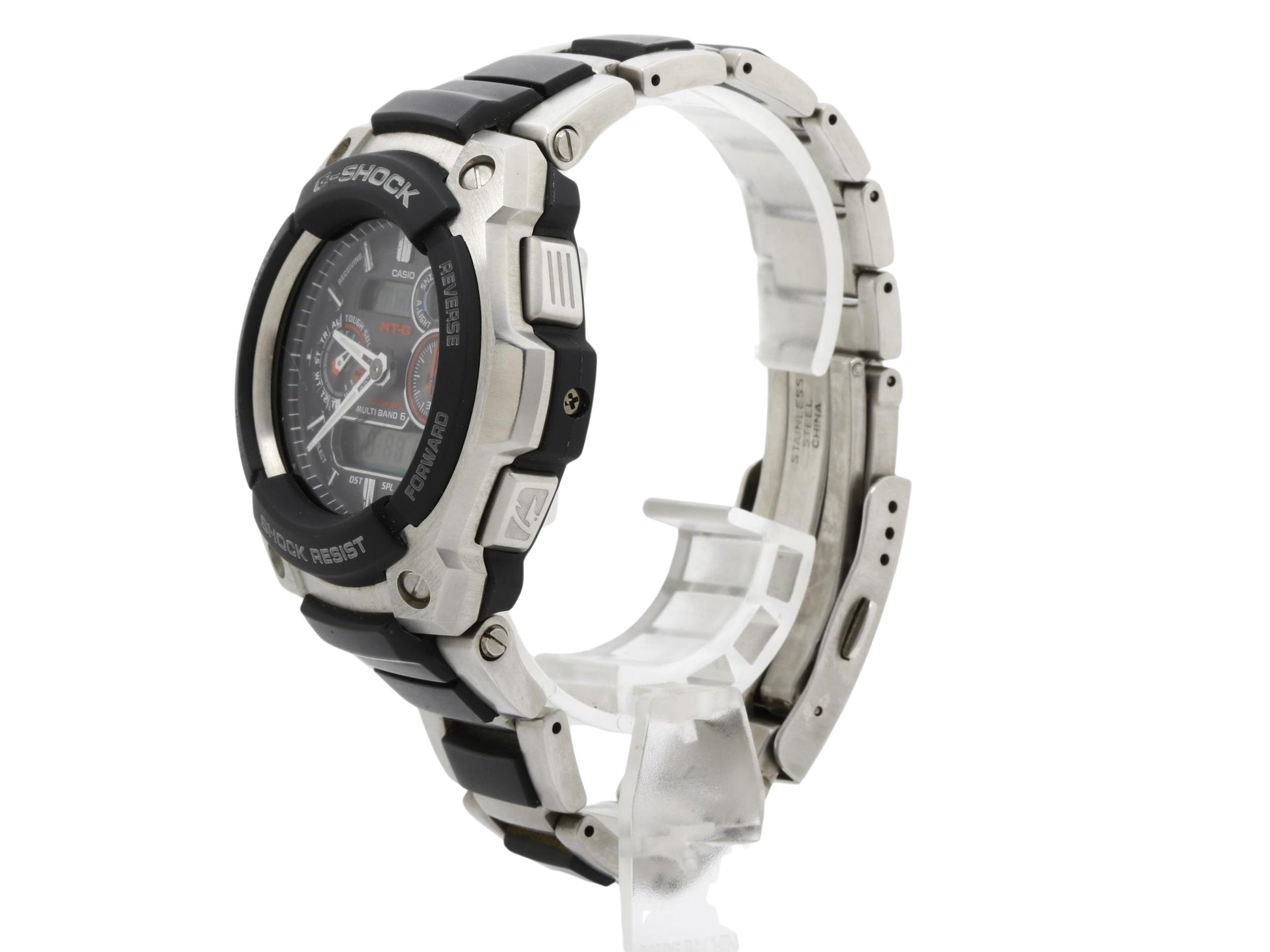 CASIO カシオ 腕時計 G-SHOCK MTG-1500-1AJF シルバー ブラック 樹脂 ステンレス メンズ アナデジ ソーラー電波
