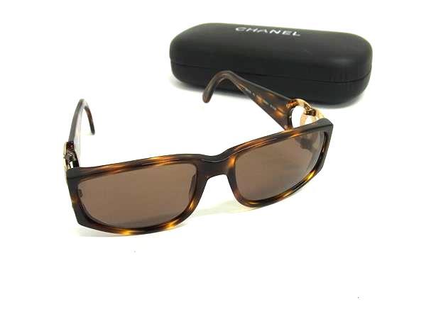 CHANEL シャネル サングラス ココマーク 02461 ブラウン プラスチック ユニセックス べっ甲調