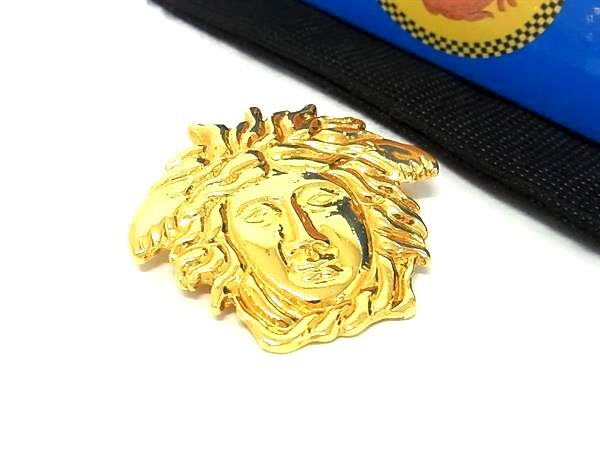 GIANNI VERSACE ジャンニ ヴェルサーチ ブローチ メデューサ ゴールド メタル レディース 新品未使用展示品