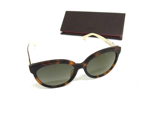 FENDI フェンディ サングラス FF 0268/F/S ブラウン クリアブルー プラスチック ユニセックス 美品
