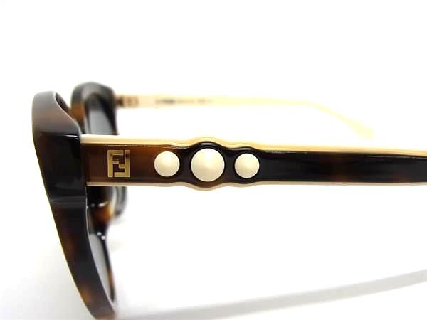 FENDI フェンディ サングラス FF 0268/F/S ブラウン クリアブルー プラスチック ユニセックス 美品