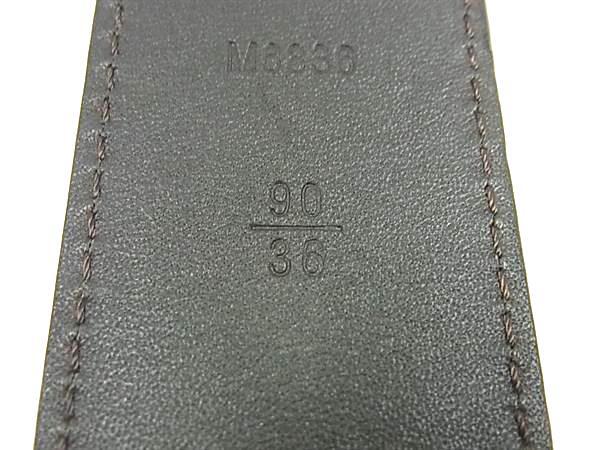 LOUIS VUITTON ルイヴィトン ベルト サンチュール リヴェテッド M6836U ブラウン スエード レザー メンズ シルバー金具 美品