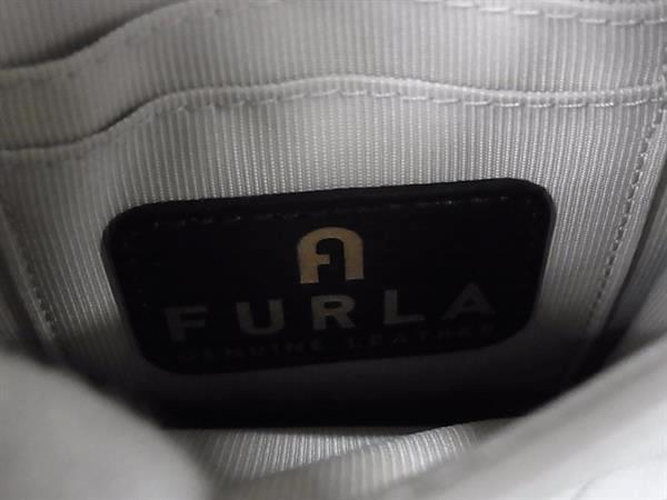 FURLA フルラ ショルダーバッグ FLOW フロー アイボリー系 レザー レディース チェーン ゴールド金具 美品