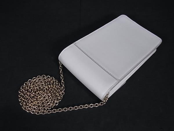 FURLA フルラ ショルダーバッグ FLOW フロー アイボリー系 レザー レディース チェーン ゴールド金具 美品