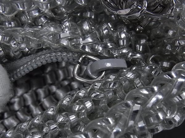 ANTEPRIMA アンテプリマ ショルダーバッグ ワイヤーバッグ シルバー PVCワイヤー レディース リボン チェーン