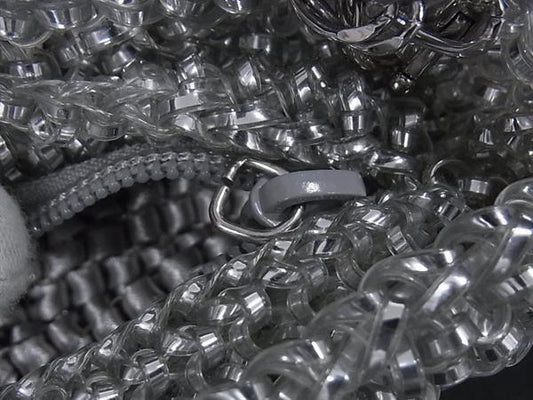 ANTEPRIMA アンテプリマ ショルダーバッグ ワイヤーバッグ シルバー PVCワイヤー レディース リボン チェーン