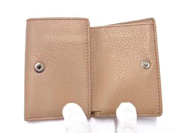 BALENCIAGA バレンシアガ 財布 ペーパーミニウォレット 391446 ベージュ レザー レディース 三つ折り 財布 美品
