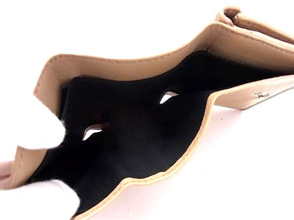 BALENCIAGA バレンシアガ 財布 ペーパーミニウォレット 391446 ベージュ レザー レディース 三つ折り 財布 美品