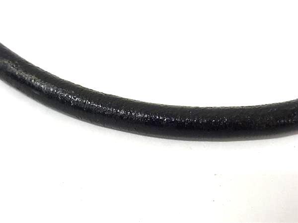 BVLGARI ブルガリ チョーカー ブラック レザー ユニセックス シルバー金具