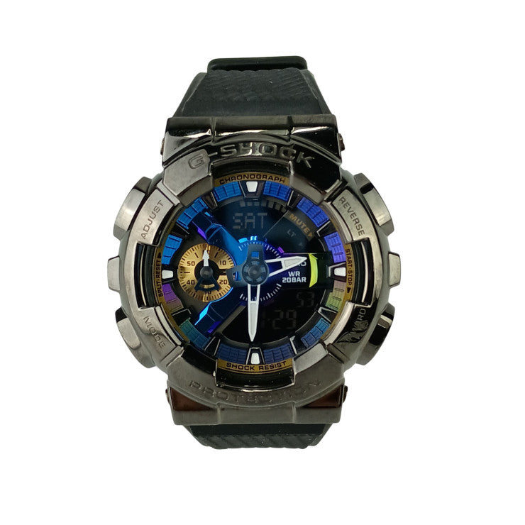 CASIO カシオ 時計 GSHOCK GM110B1AJF ブラック ブルー SS/ラバー メンズ デジアナ 美品