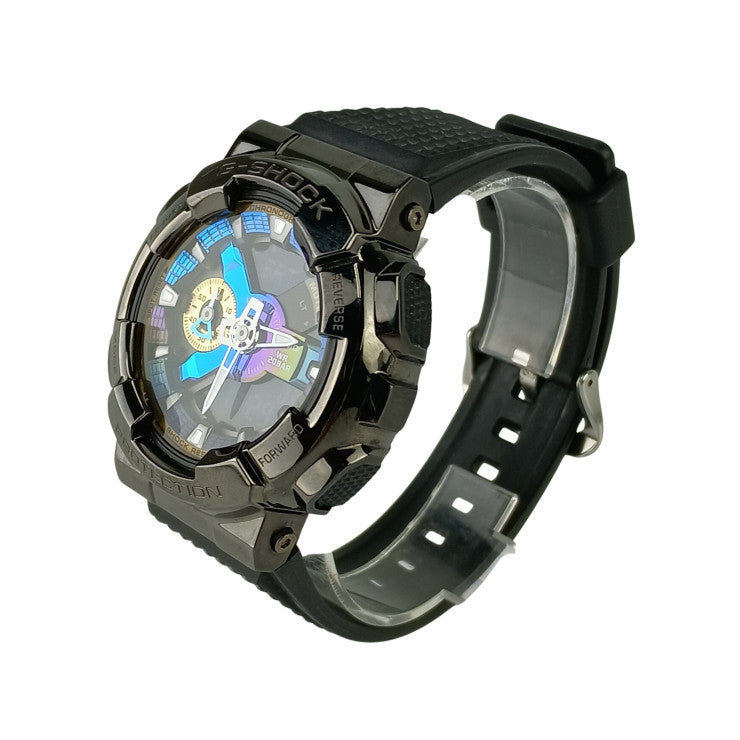 CASIO カシオ 時計 GSHOCK GM110B1AJF ブラック ブルー SS/ラバー メンズ デジアナ 美品