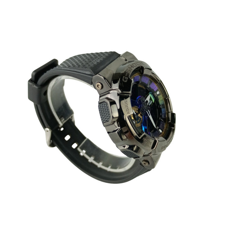 CASIO カシオ 時計 GSHOCK GM110B1AJF ブラック ブルー SS/ラバー メンズ デジアナ 美品