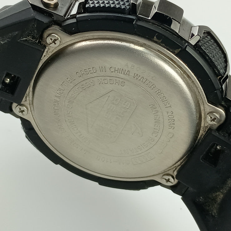 CASIO カシオ 時計 GSHOCK GM110B1AJF ブラック ブルー SS/ラバー メンズ デジアナ 美品