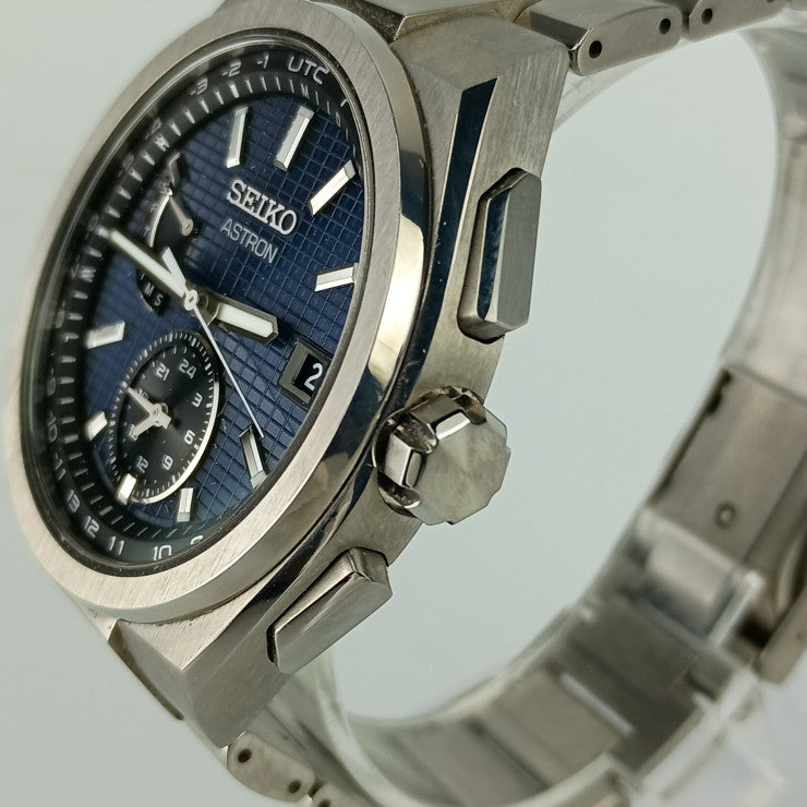 SEIKO セイコー 時計 アストロンネクスターシリーズ 8B630BH0/SBXY065 ブルー文字盤 チタン メンズ アナログ 美品
