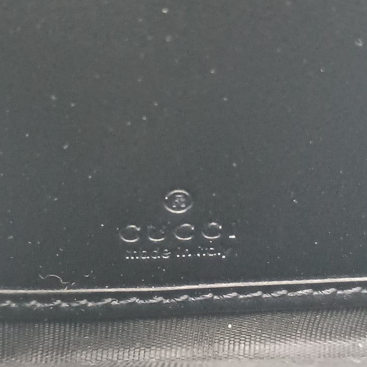 GUCCI グッチ 財布 GGエンボス ロゴマーク 625558 BLACK ブラック レザー ユニセックス パンチング ラウンドファスナー 長財布 シルバー金具 新古未使用展示品