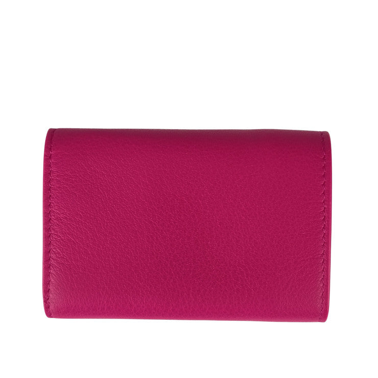 BALENCIAGA バレンシアガ 財布 ペーパーミニウォレット 391446 DLQON 5550 ピンク スムースカーフスキン レディース 三つ折り 財布 新品未使用展示品