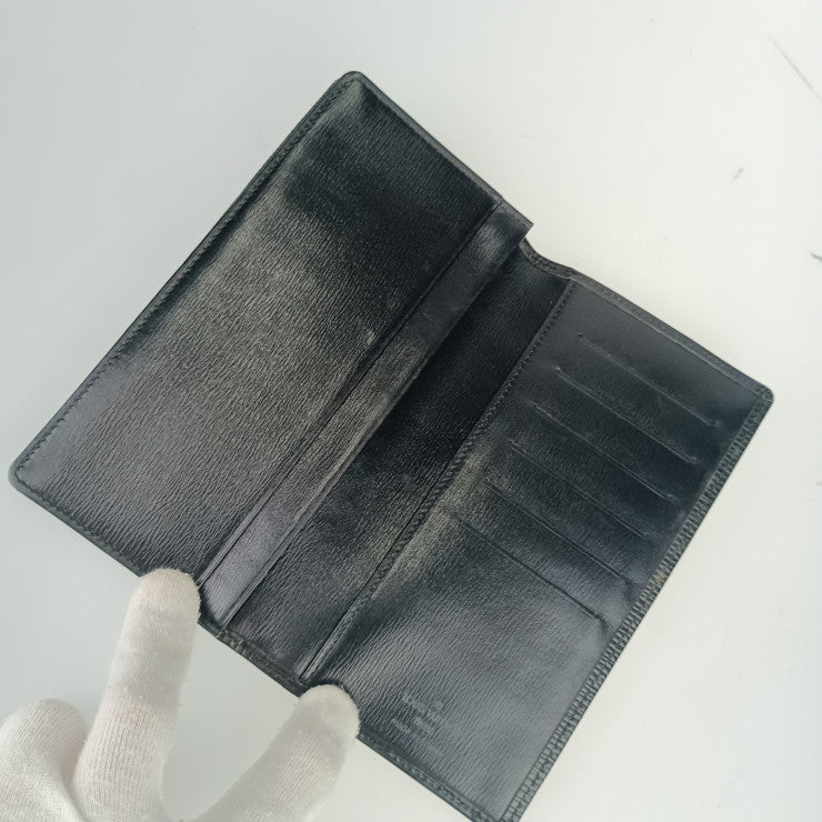 LOUIS VUITTON ルイ ヴィトン 長財布 ポルトカルトクレディ円 M63212(旧型) ブラック エピレザー メンズ 二つ折り 札入れ