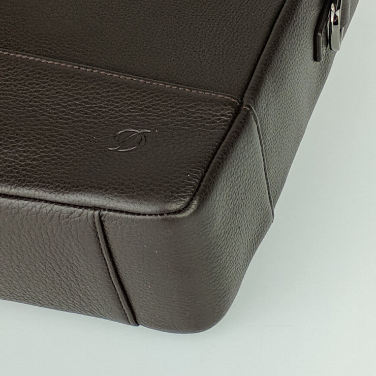 超美品 S.T.Dupont エス テー デュポン ビジネスバッグ ブリーフケース - ダークブラウン系 レザー メンズ 2WAY ショルダーバッグ