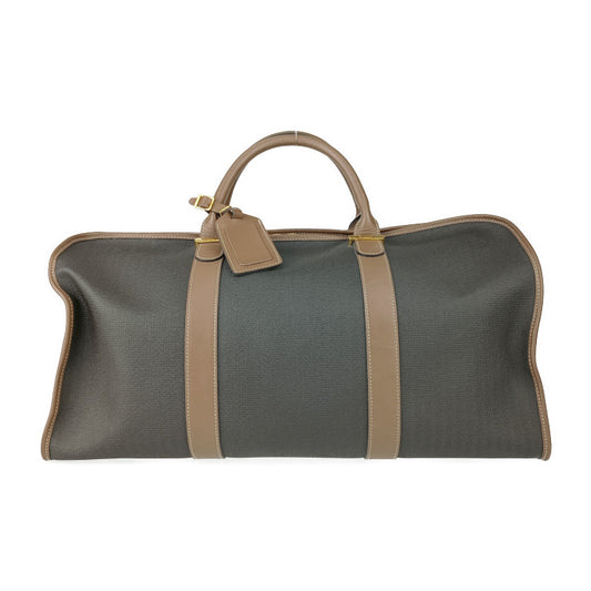 超美品 dunhill ダンヒル ボストンバッグ ボストンバッグ - ブラウン系 ゴールド金具 PVC レザー メンズ トラベルバッグ 旅行鞄 ヘリンボーン調