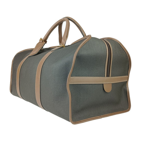 超美品 dunhill ダンヒル ボストンバッグ ボストンバッグ - ブラウン系 ゴールド金具 PVC レザー メンズ トラベルバッグ 旅行鞄 ヘリンボーン調
