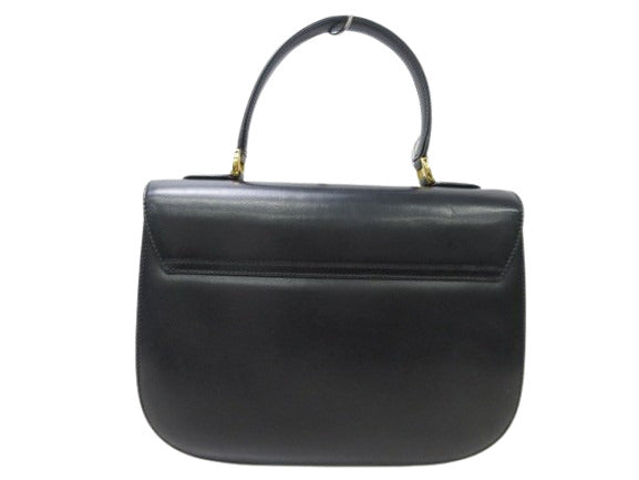 GUCCI グッチ ハンドバッグ オールドグッチ トップハンドル 000 109 0168 ブラック カーフレザー レディース ヴィンテージ ゴールド金具