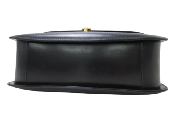 GUCCI グッチ ハンドバッグ オールドグッチ トップハンドル 000 109 0168 ブラック カーフレザー レディース ヴィンテージ ゴールド金具