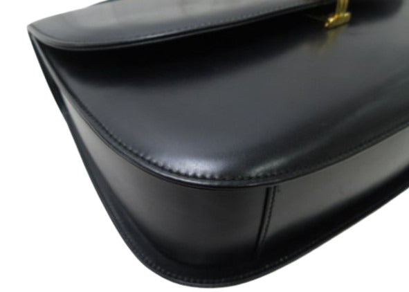 GUCCI グッチ ハンドバッグ オールドグッチ トップハンドル 000 109 0168 ブラック カーフレザー レディース ヴィンテージ ゴールド金具