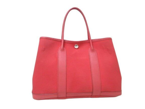 HERMES エルメス トートバッグ ガーデンパーティ TPM - レッド系 ピンク系 トワルオフィシエ ネゴンダ レディース シルバー金具