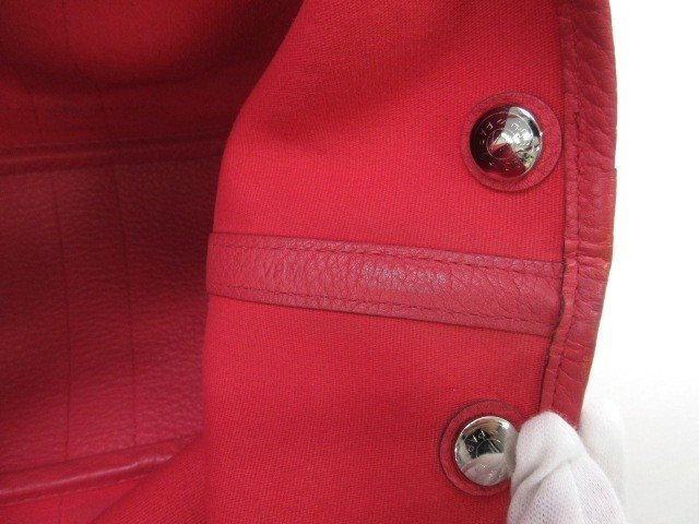 HERMES エルメス トートバッグ ガーデンパーティ TPM - レッド系 ピンク系 トワルオフィシエ ネゴンダ レディース シルバー金具