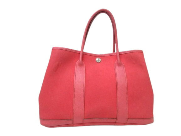 HERMES エルメス トートバッグ ガーデンパーティ TPM - レッド系 ピンク系 トワルオフィシエ ネゴンダ レディース シルバー金具
