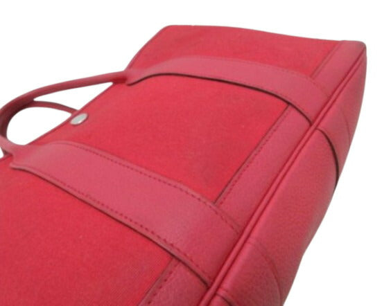 HERMES エルメス トートバッグ ガーデンパーティ TPM - レッド系 ピンク系 トワルオフィシエ ネゴンダ レディース シルバー金具