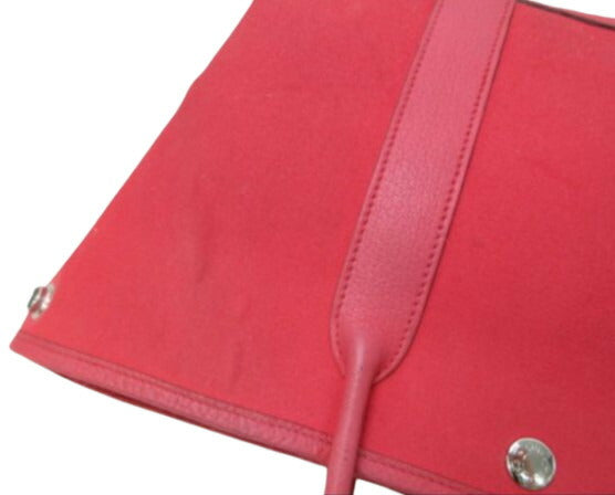 HERMES エルメス トートバッグ ガーデンパーティ TPM - レッド系 ピンク系 トワルオフィシエ ネゴンダ レディース シルバー金具