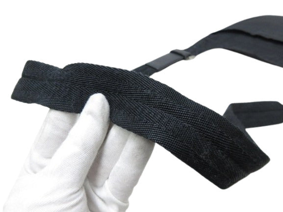 PRADA プラダ ショルダーバッグ トライアングルロゴ ショルダーバッグ - ブラック ナイロン レザー ユニセックス マチ無し 三角ロゴマーク シルバー金具