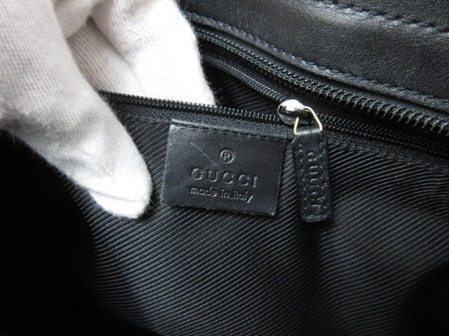 GUCCI グッチ ハンドバッグ トートバッグ 002 1119 ベージュ ブラック GGキャンバス レザー レディース