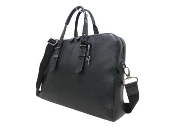 BVLGARI ブルガリ ブリーフケース BVLGARI BVCKLE ビジネスバッグ 281993 ブラック レザー メンズ 2WAY シルバー金具