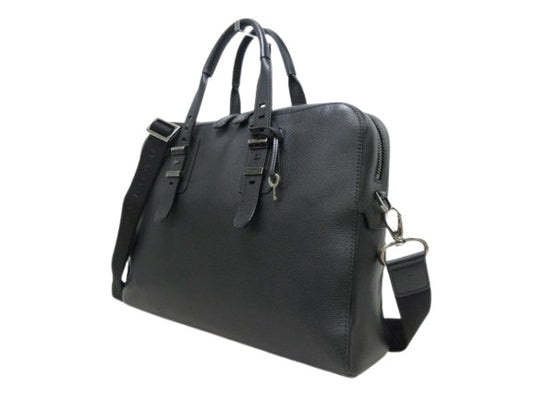 BVLGARI ブルガリ ブリーフケース BVLGARI BVCKLE ビジネスバッグ 281993 ブラック レザー メンズ 2WAY シルバー金具