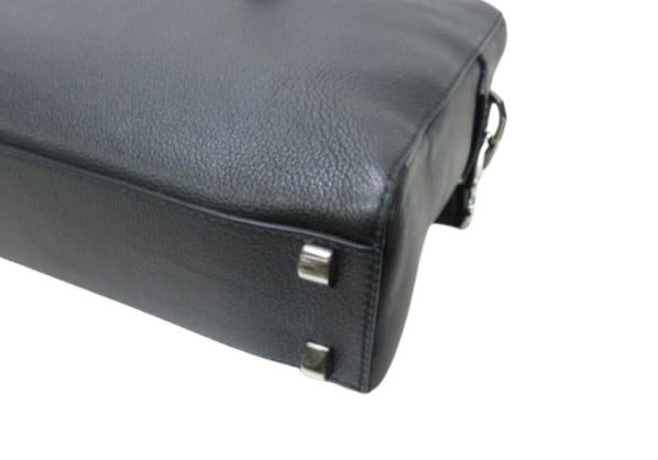 BVLGARI ブルガリ ブリーフケース BVLGARI BVCKLE ビジネスバッグ 281993 ブラック レザー メンズ 2WAY シルバー金具