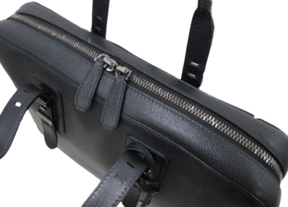 BVLGARI ブルガリ ブリーフケース BVLGARI BVCKLE ビジネスバッグ 281993 ブラック レザー メンズ 2WAY シルバー金具