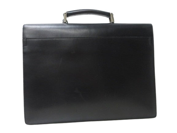 PRADA プラダ ビジネスバッグ ブリーフケース - ブラック レザー メンズ シルバー金具