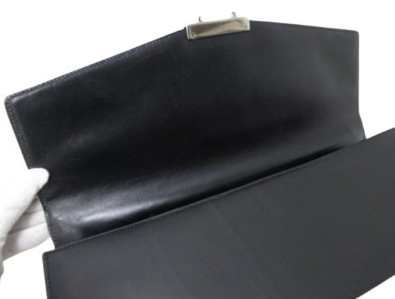 PRADA プラダ ビジネスバッグ ブリーフケース - ブラック レザー メンズ シルバー金具