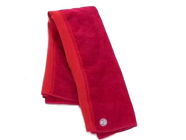 HERMES エルメス タオル ビーチタオル - ワインレッド系 コットン100％ ユニセックス ロゴ 大判 フリンジ 美品