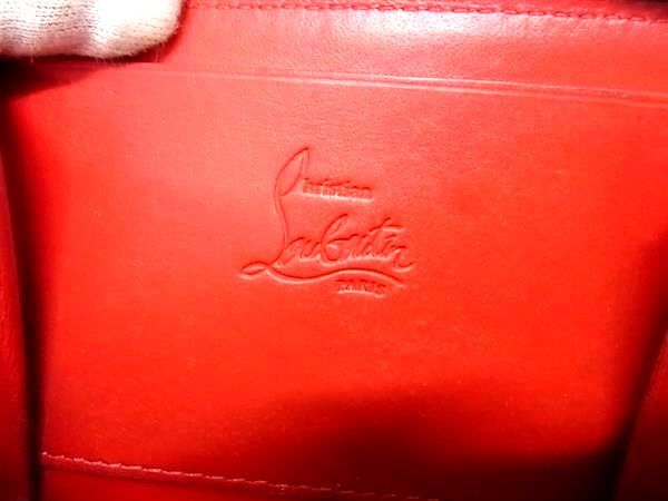 Christian Louboutin クリスチャン ルブタン コインケース パネトーネ 1165052 ブラック レッド レザー ユニセックス スパイクスタッズ ラウンドファスナー