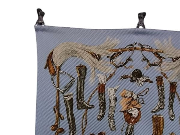 HERMES エルメス プリーツスカーフ カレプリセ A propos de Bottes ブーツについて - マルチカラー シルク100% レディース