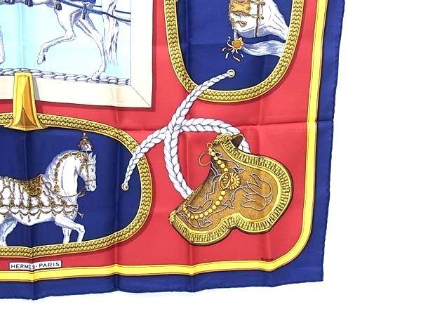 HERMES エルメス スカーフ カレ90 Grand Apparat 盛装の馬 - マルチカラー シルク100% レディース 大判 美品